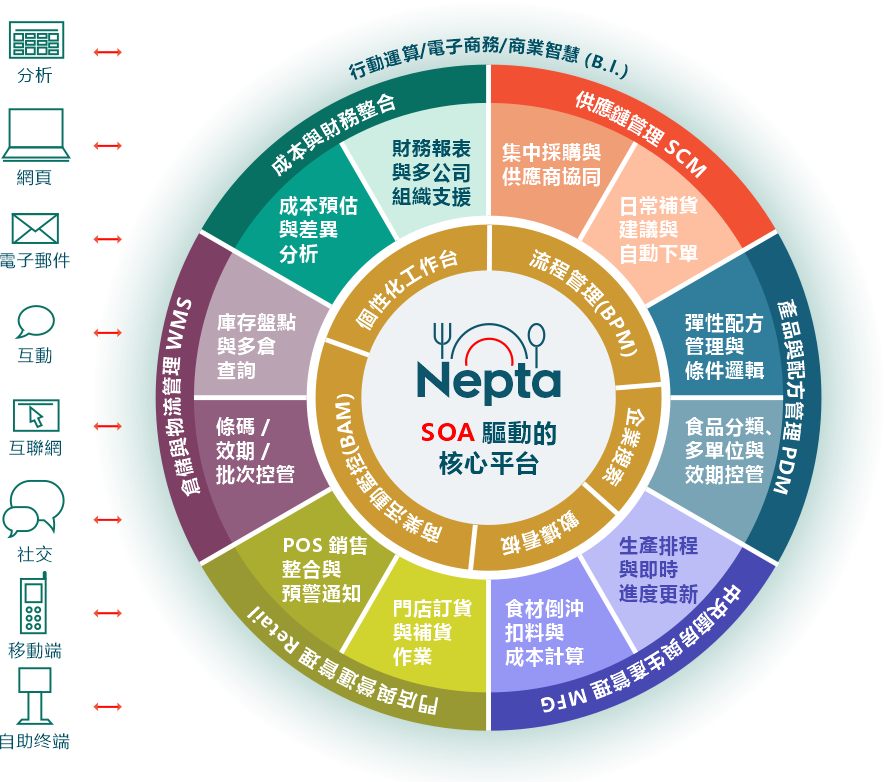 Nepta ERP 分层架构图