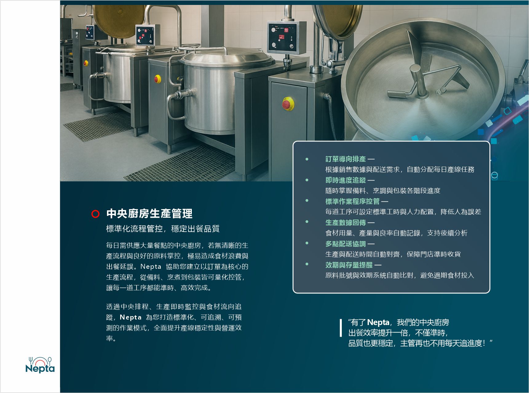 中央厨房生产管理 详情